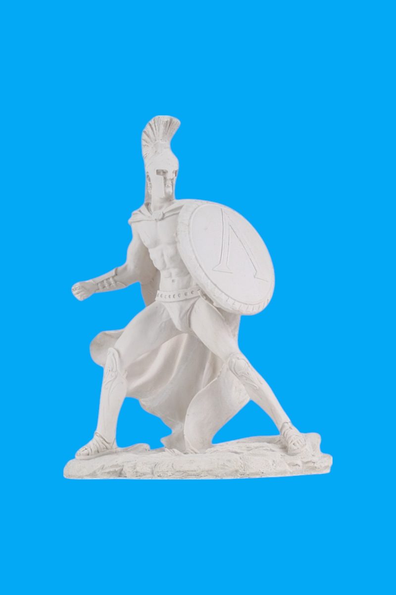 Leonidas Büyük Mızraklı Savaşçı Biblo Ham Polyester