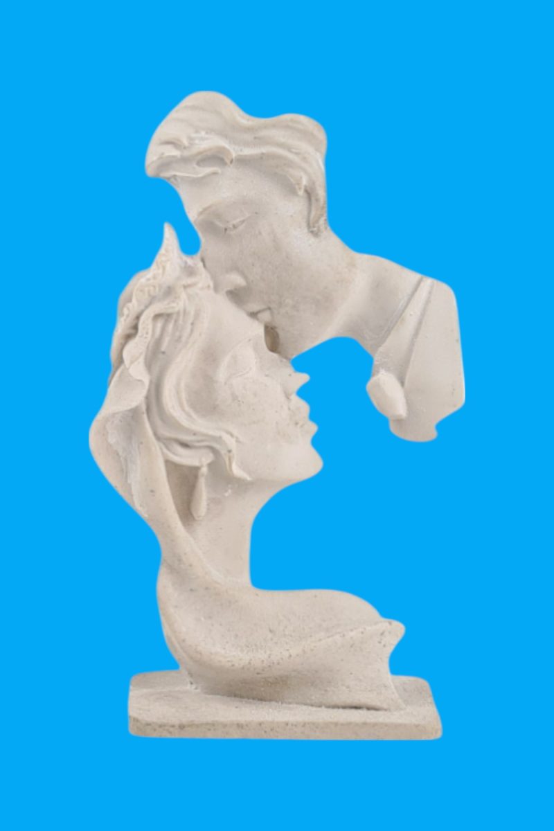 Romantik Sevgili Yüzler Biblo Ham Polyester