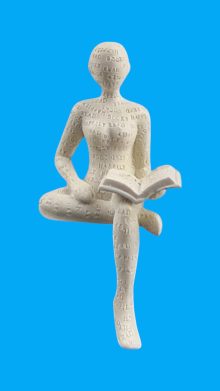 İskandinav Kitap Okuyan Kadın 2 Biblo Ham Polyester