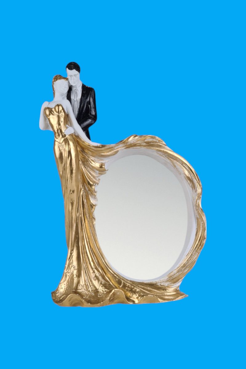 Gelin ve Damat Ayna Dekoratif Obje Ham Polyester - Görsel 2