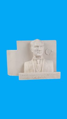 Atatürk Kalemlik Dekoratif Obje Ham Polyester