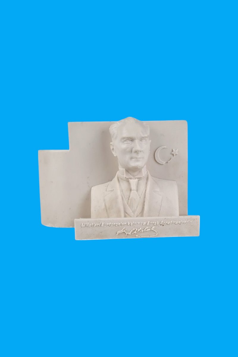 Atatürk Kalemlik Dekoratif Obje Ham Polyester