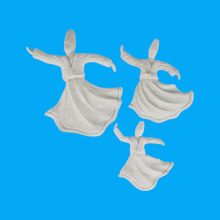 Üçlü Semazenler Duvar Süsü Ham Polyester