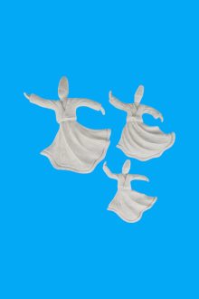 Üçlü Semazenler Duvar Süsü Ham Polyester