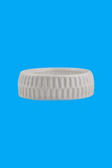 Çizgili Oval Sunumluk Ham Polyester