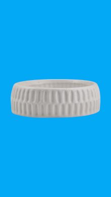 Çizgili Oval Sunumluk Ham Polyester