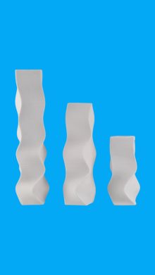 Spiral Üçlü Mumluk Ham Polyester