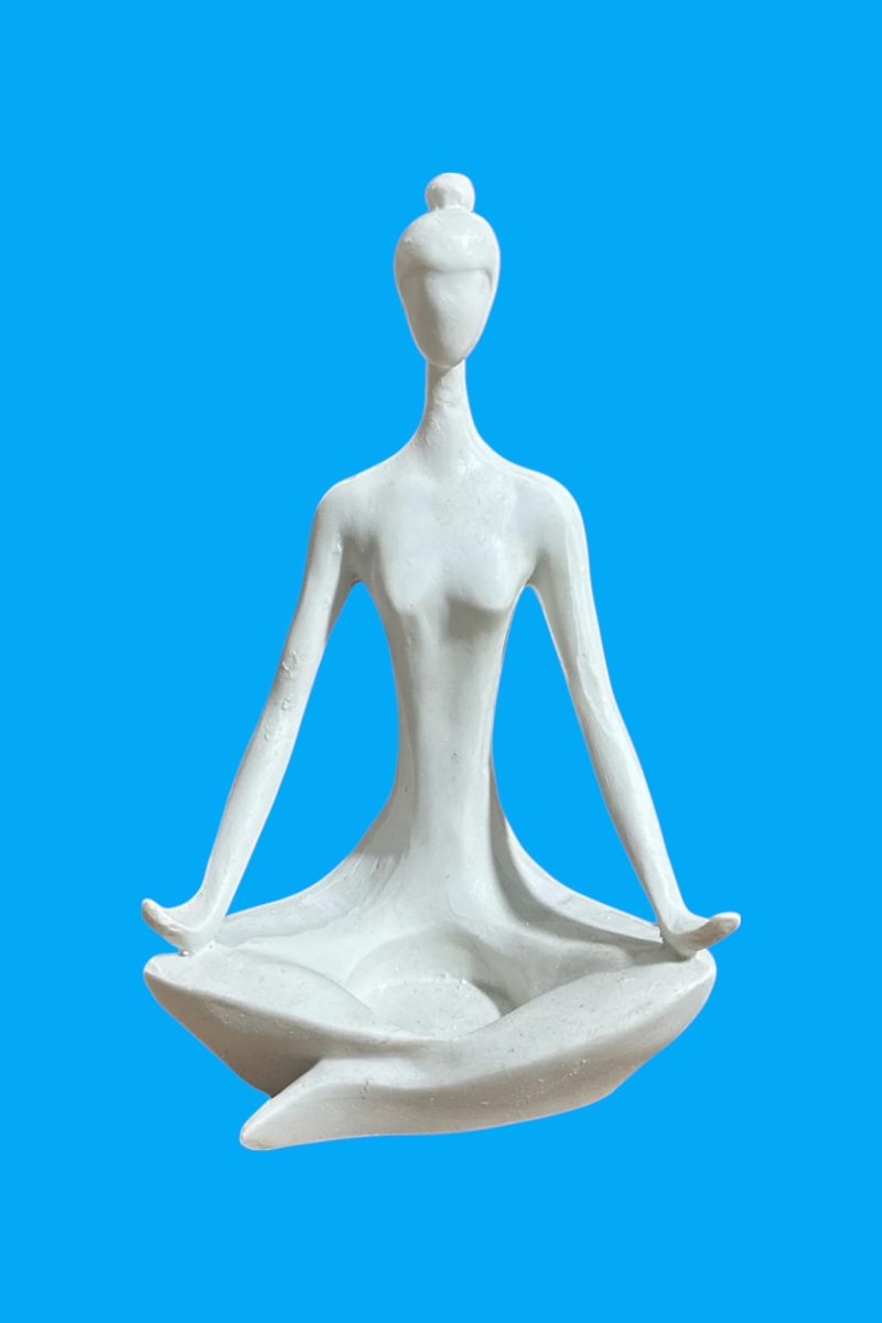 Yoga Yapan Kadın Mumluk Ham Polyester