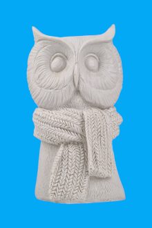 Kaşkollu Baykuş Sukulent Saksı Ham Polyester