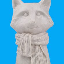 Kaşkollu Rakun Sukulent Saksı Ham Polyester