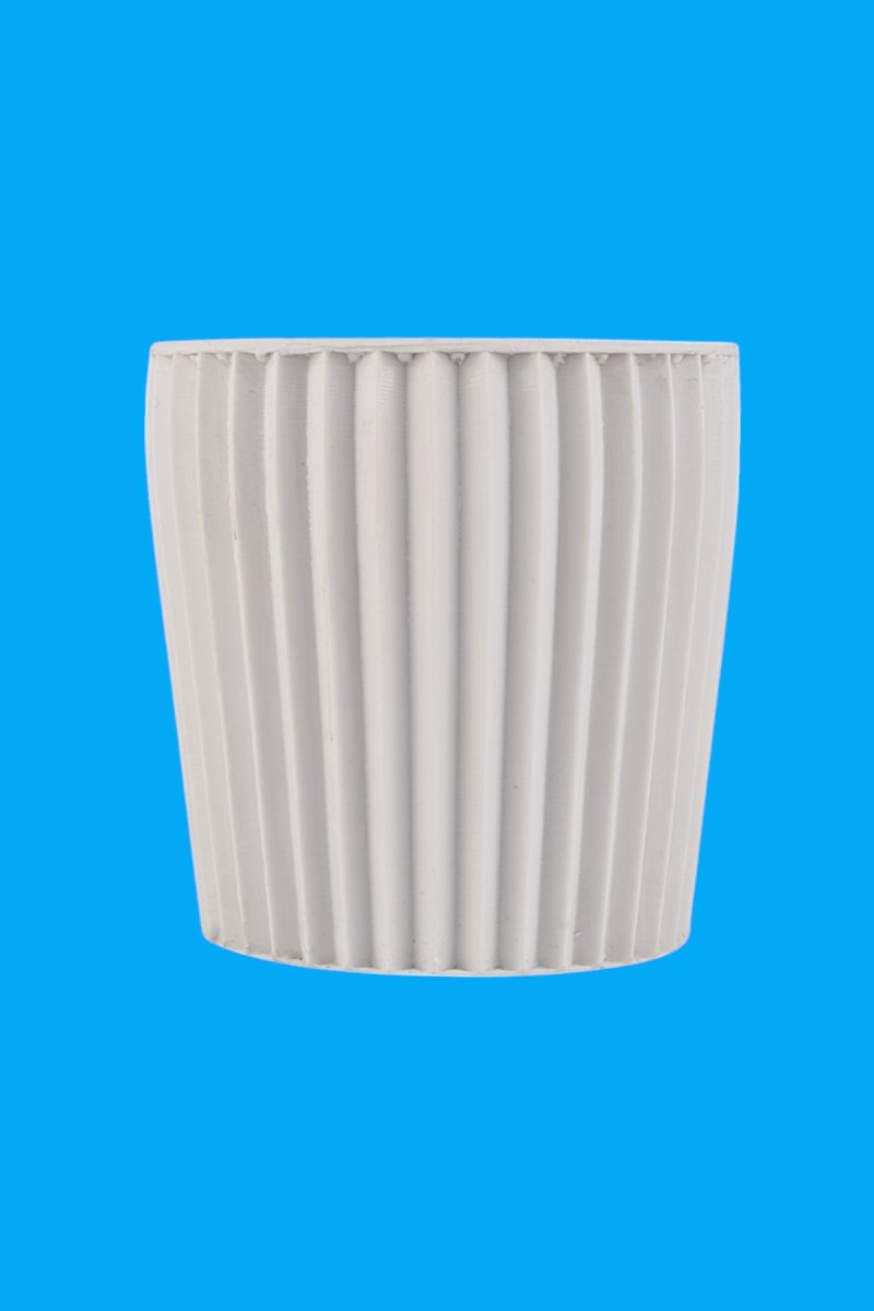 Çizgili Vazo Ham Polyester