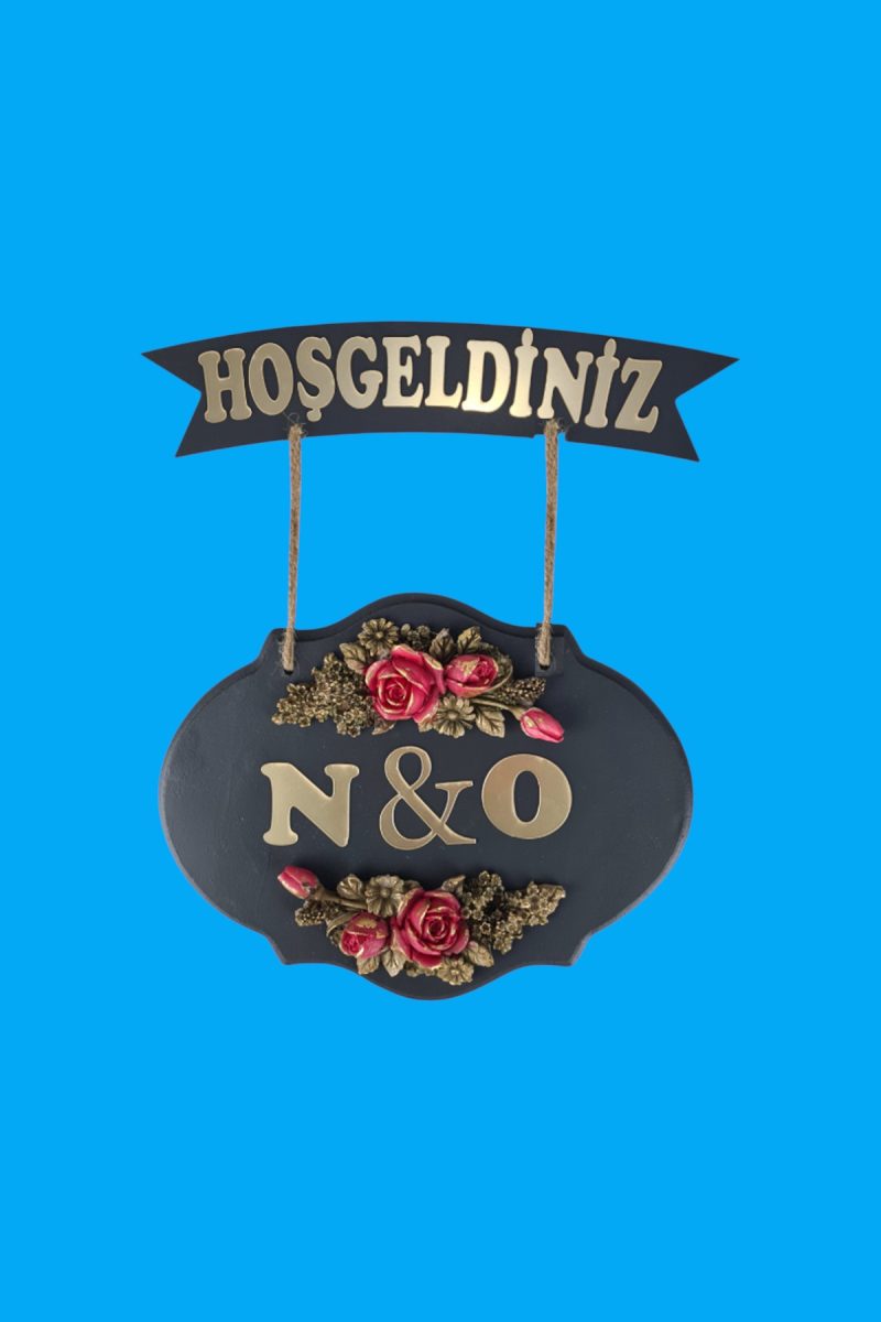 Hoşgeldiniz Kapı Pano Ham Polyester