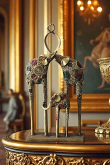 Fil Ailesi Biblo - Altın/Renkli