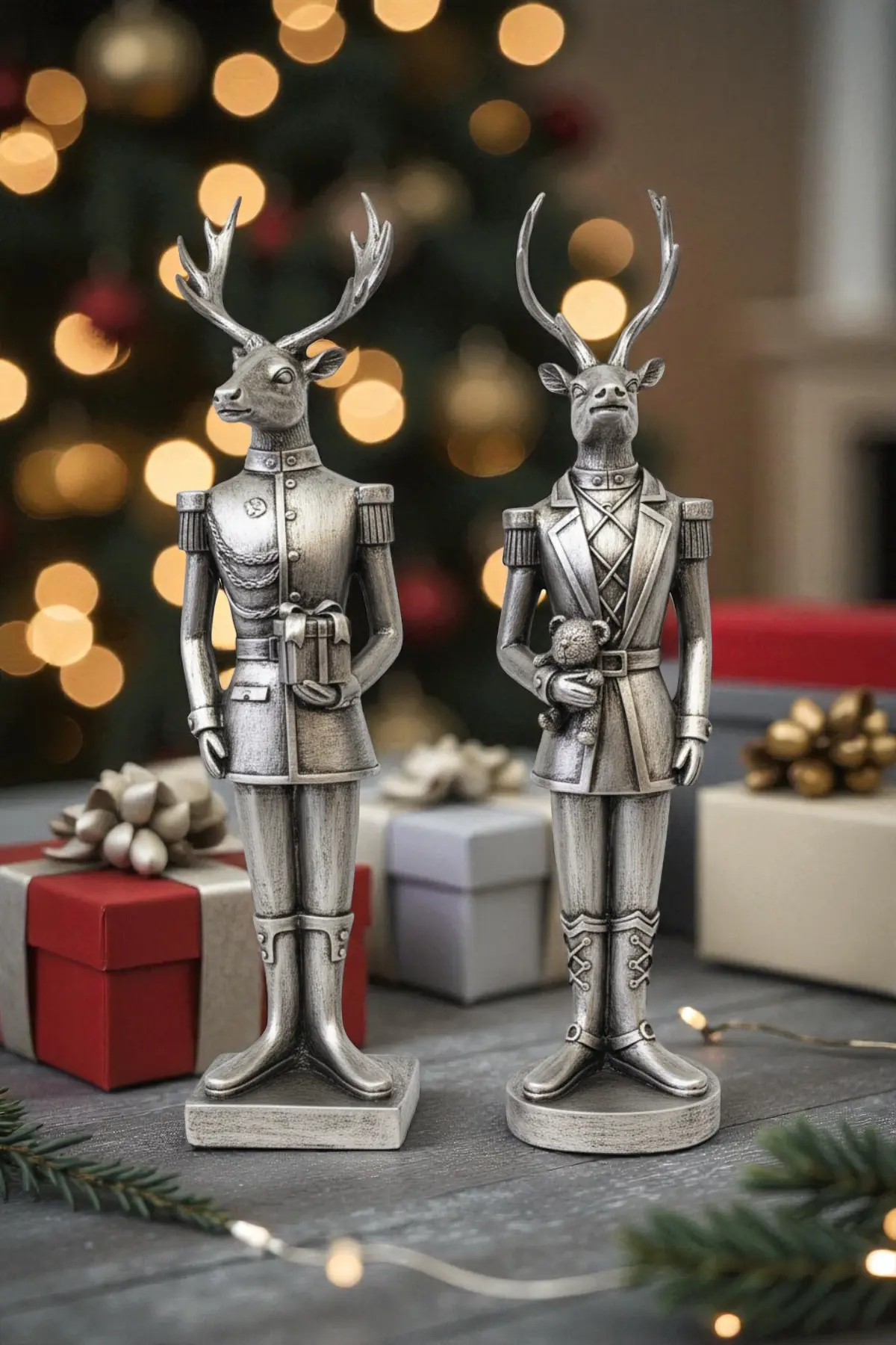 Asker Geyikler Biblo Seti - Gümüş