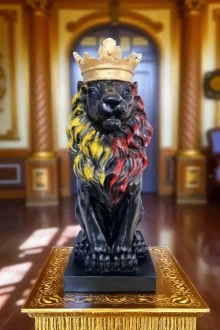 Aslan Kral Heykeli Biblo - Siyah/GS