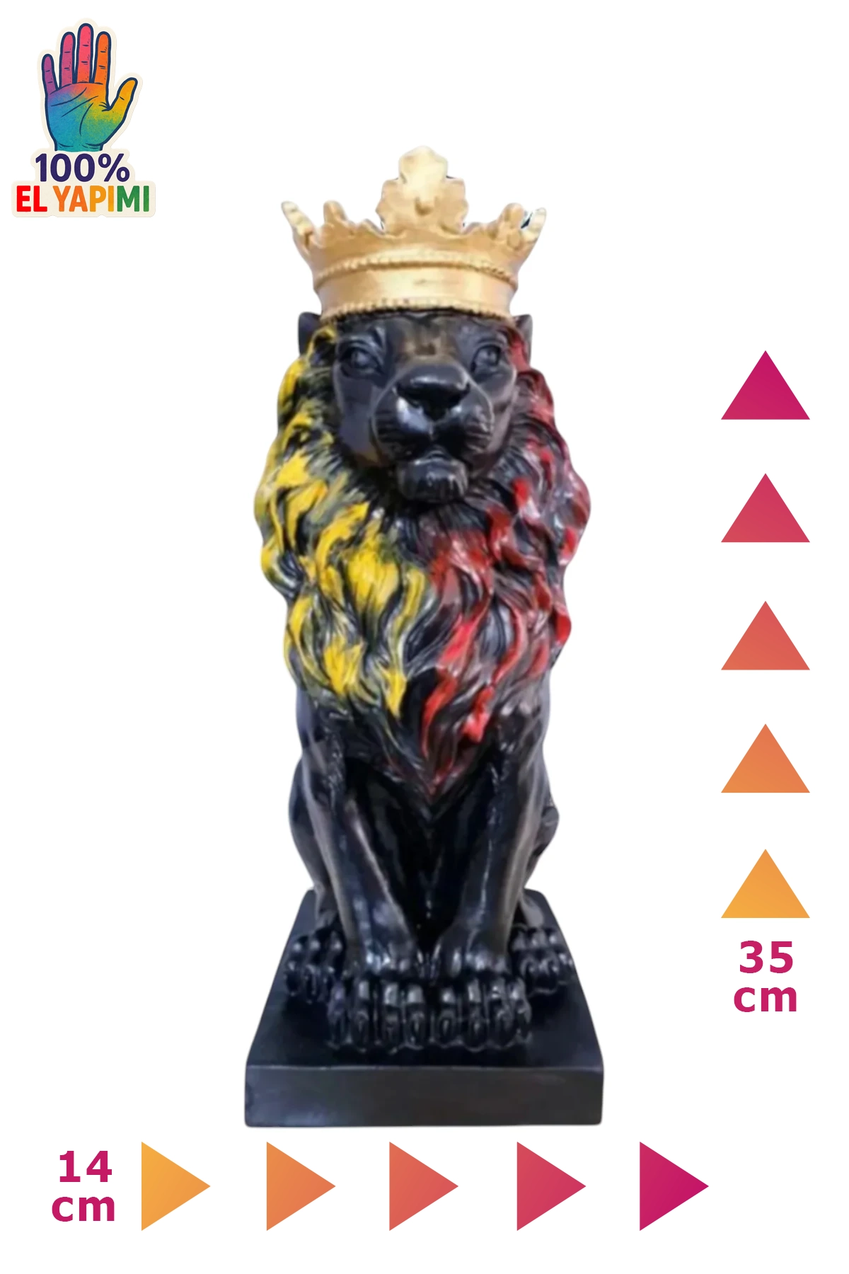 Aslan Kral Heykeli Biblo - Siyah/GS