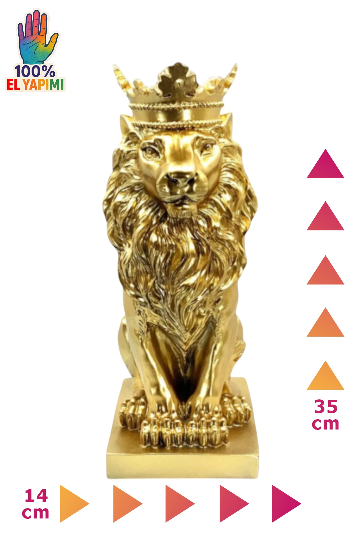 Aslan Kral Heykeli Biblo - Altın