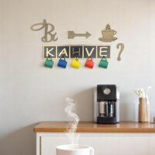 Bi Kahve Mutfak Fincan ve Kupa Askılığı - Altın