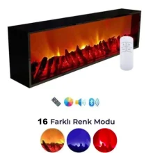 Bluetoothlu Şömineli TV Ünitesi – 180 CM