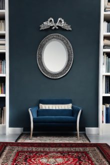 Dekoratif Ayna ve Polyester Fiyonk - Gümüş