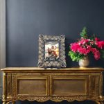 Deniz Kabuğu Desenli Polyester Fotoğraf Çerçevesi - Altın