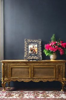 Deniz Kabuğu Desenli Polyester Fotoğraf Çerçevesi - Altın