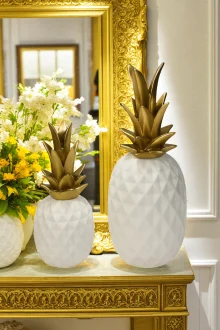 İkili Ananas Biblo - Beyaz