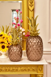 İkili Ananas Biblo - Bronz