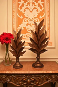 İkili Yaprak Biblo - Bronz