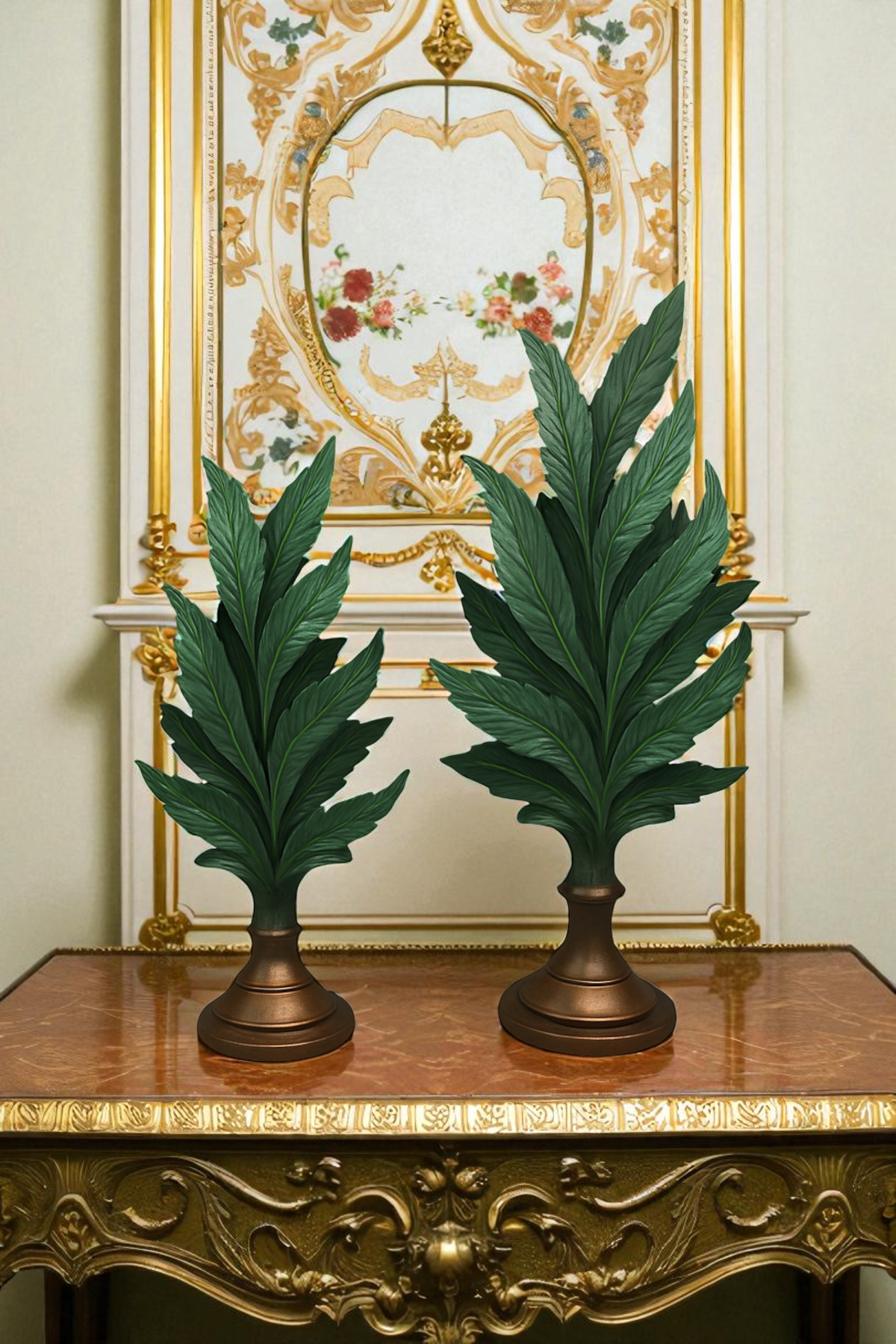 İkili Yaprak Biblo - Yeşil