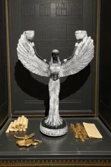 İsis Heykel Şamdanlık ve Mumluk - Gümüş