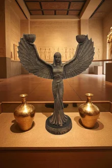 İsis Heykel Şamdanlık ve Mumluk - Bronz