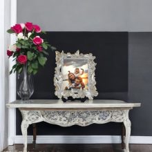 Kelebek Desenli Polyester Fotoğraf Çerçevesi - Sedef