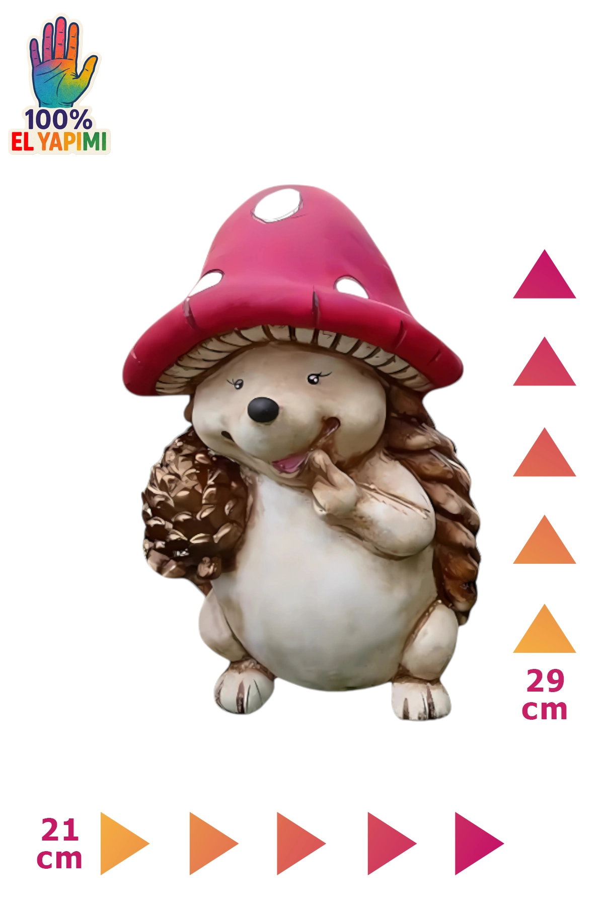 Kozalak Tutan Kirpi Heykeli Biblo