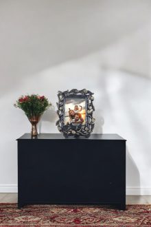 Lale Desenli Polyester Fotoğraf Çerçevesi - Altın