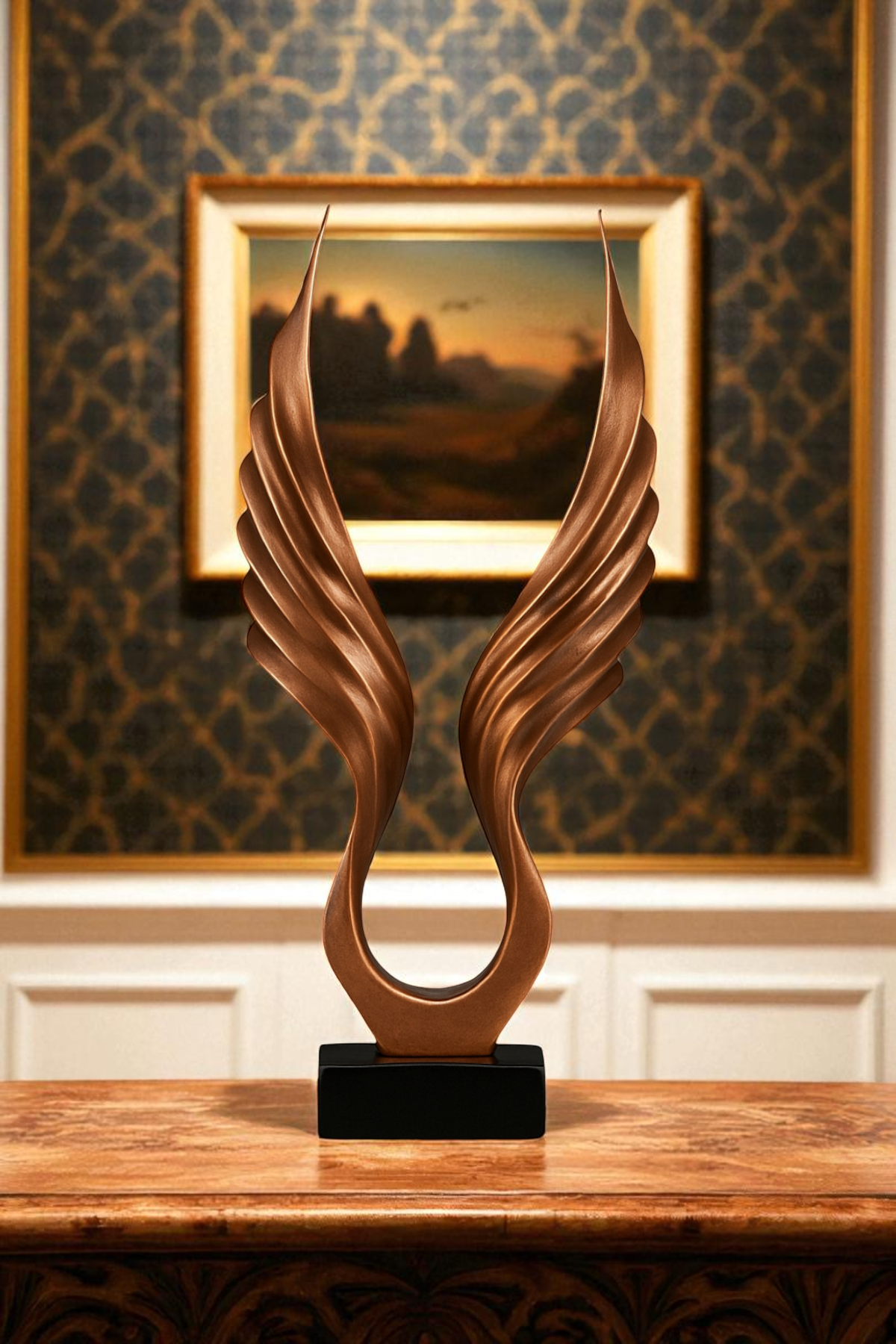 Soyut Melek Kanat Heykeli - Bronz