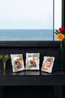 Üçlü Dekoratif Polyester Fotoğraf Çerçeveleri - Beyaz