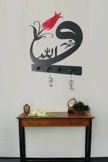 Vav Anahtar Askısı ve 2 Lale Anahtarlık